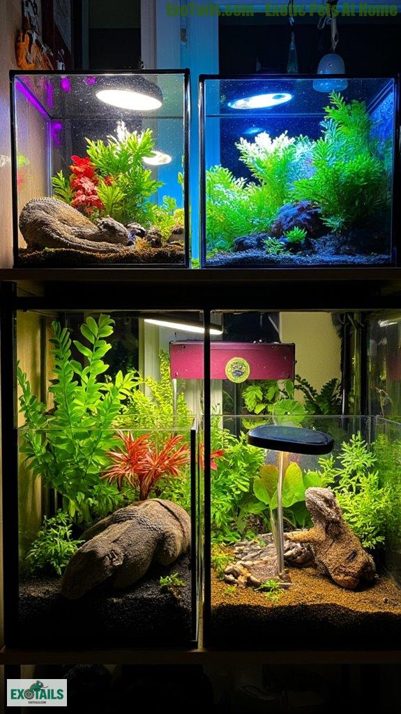 optimal lighting for terrariums