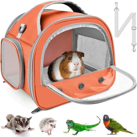 Bissap Bearded Dragon Travel Carrier Bag Orange