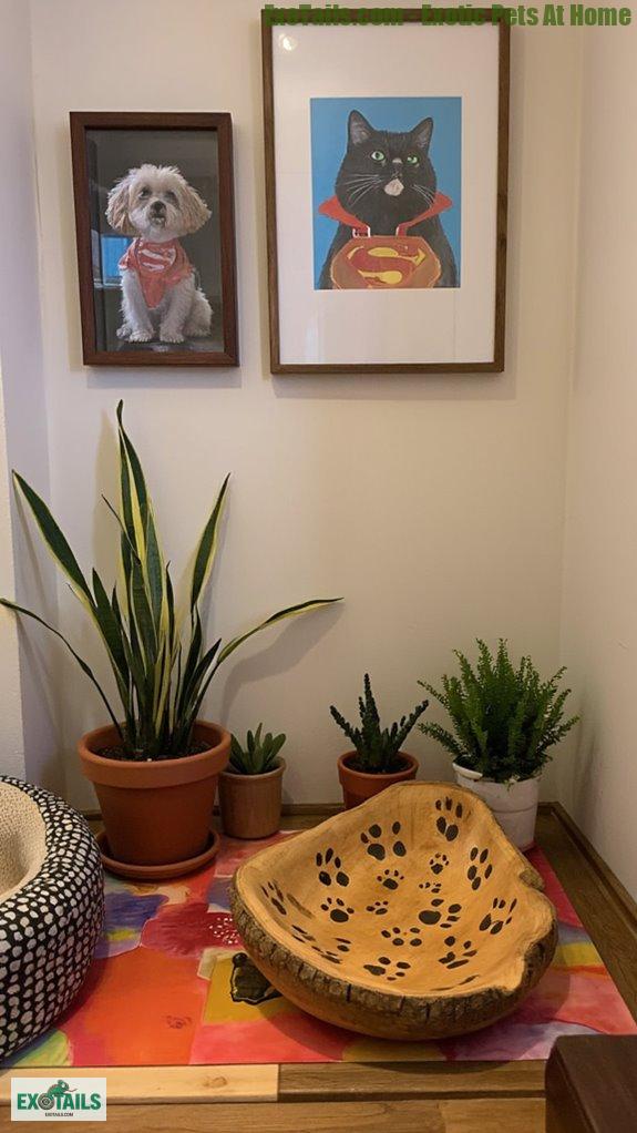 personalized pet dining decor