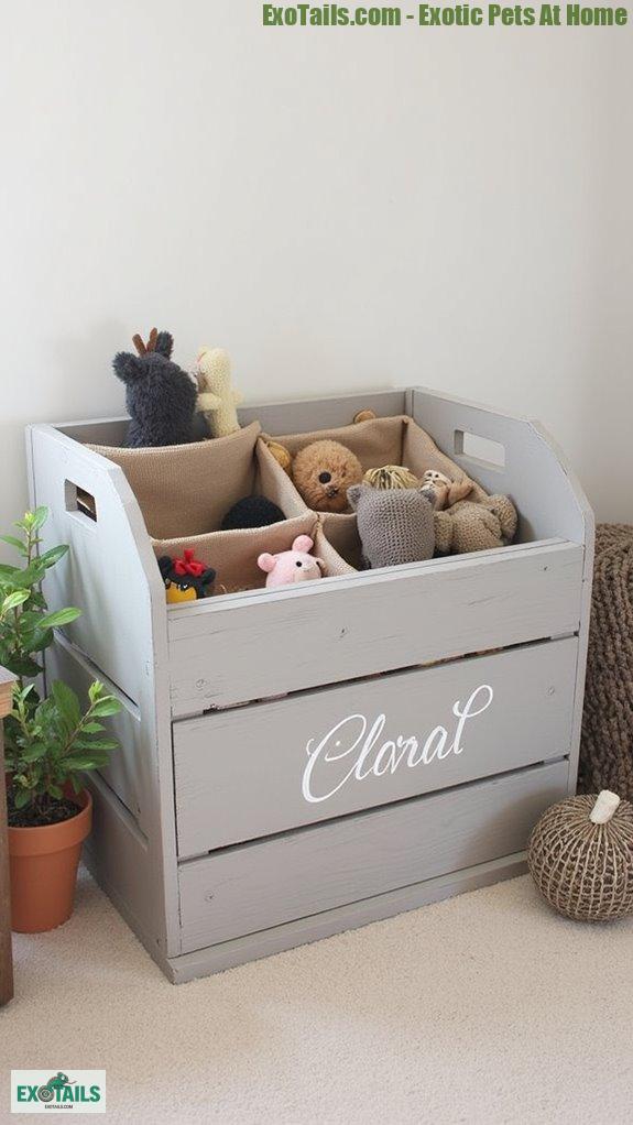 personalized pet toy storage