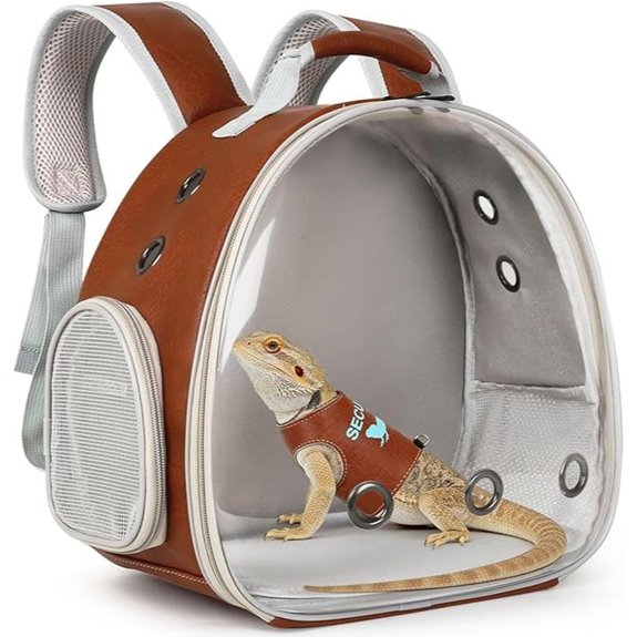 Bearded Dragon Carrier Backpack with Security Harness Set