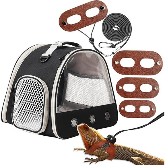 Bearded Dragon Travel Carrier Bag for 2 Pets