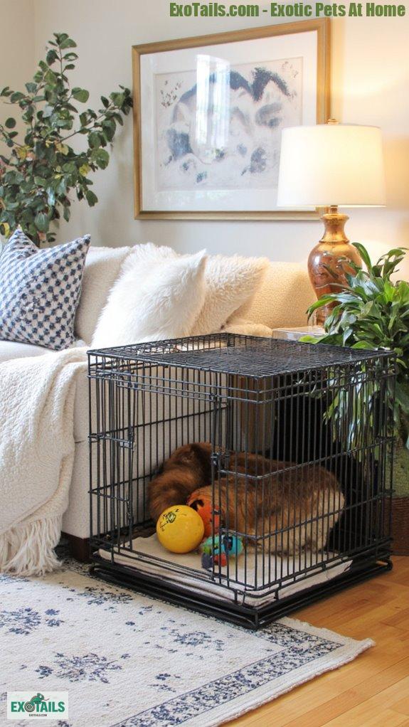 pet crate home decor