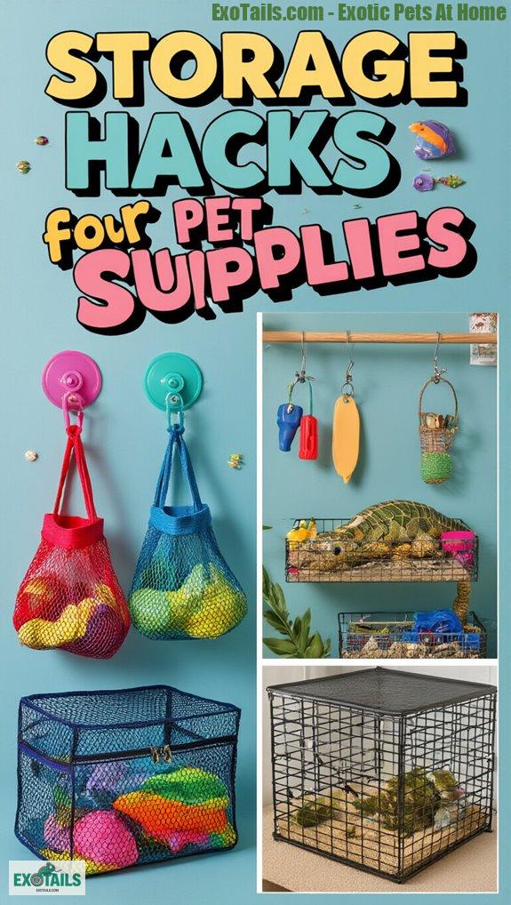 reptile and bird supplies storage