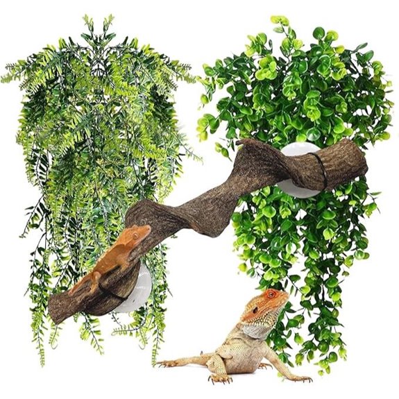 Kathson Reptile Corner Branch & Hanging Plants Decor