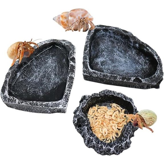 3 Pack Reptile Food Dish Set for Tanks & Aquariums