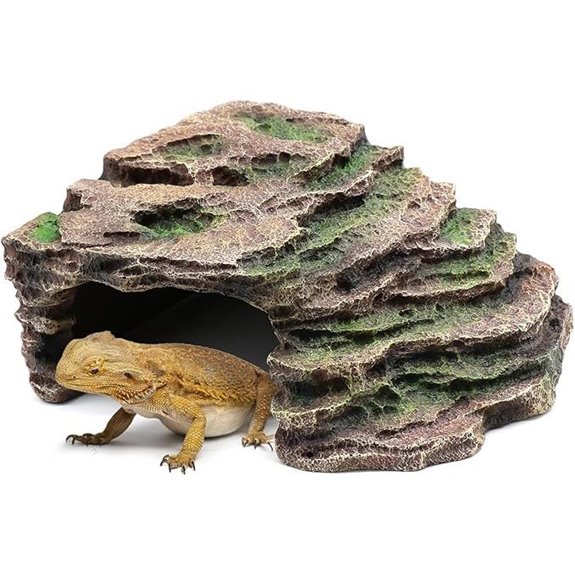 Large Reptile Hide Shale Scape Cave for Bearded Dragons