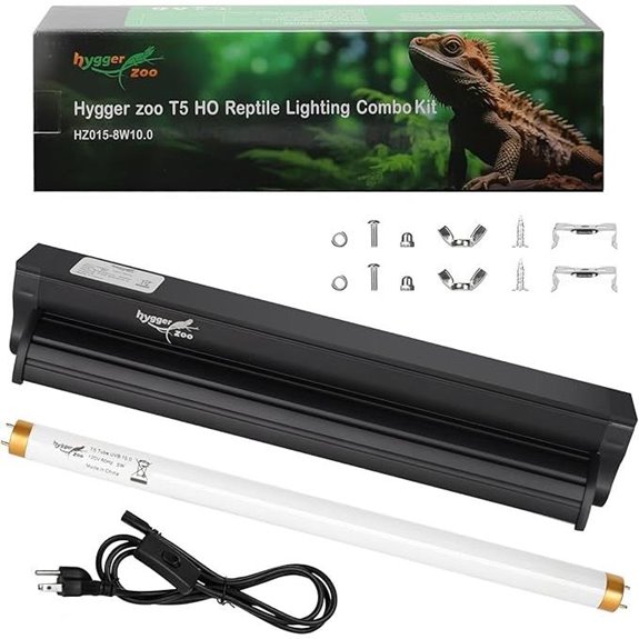 UVB Reptile Light Fixture Kit for Terrarium 12