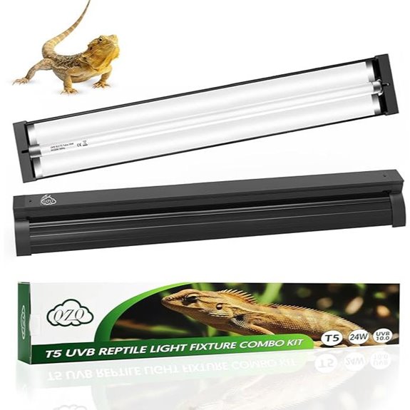 QZQ T5 UVB Reptile Light Fixture Kit