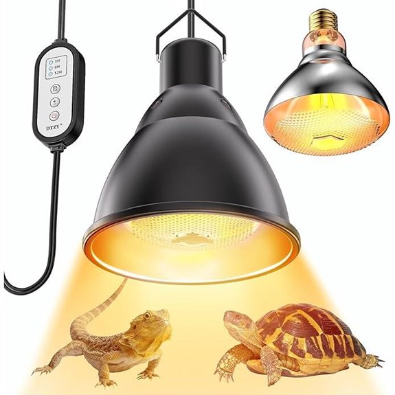 Reptile Light Fixture with 150W Bulb Included
