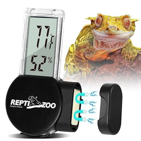 REPTI ZOO Magnetic Reptile Thermometer & Humidity Gauge