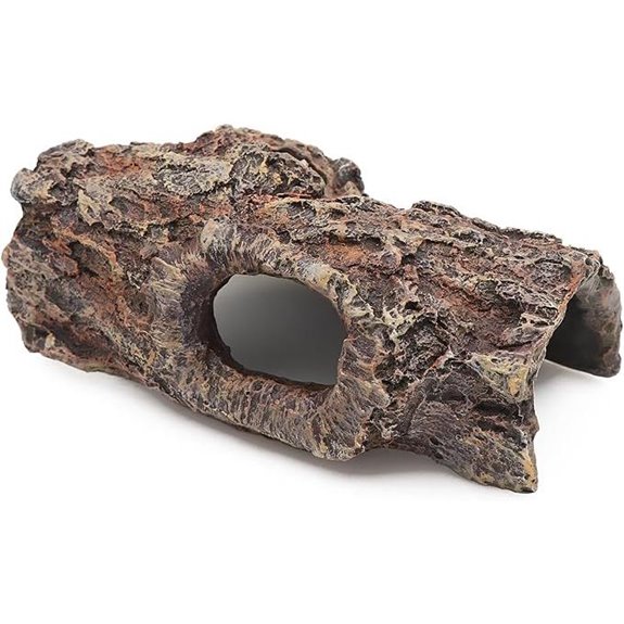 AQUA KT Reptile Cork Bark Log Hide for Terrarium
