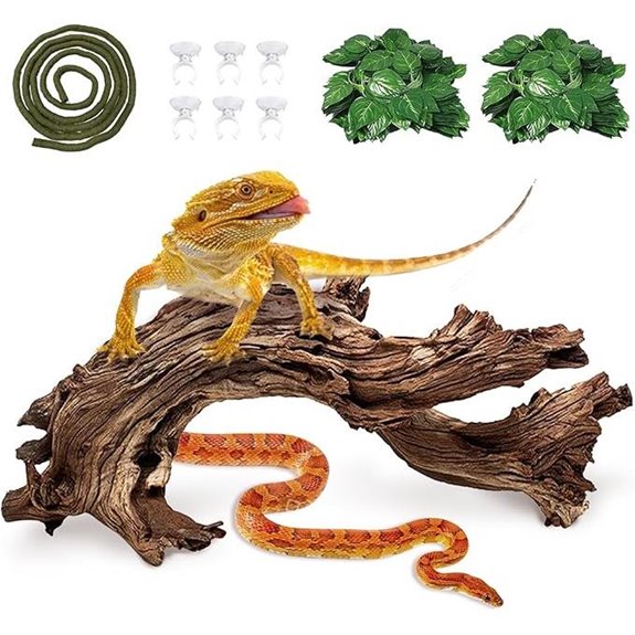 Hamiledyi Reptile Driftwood Branch Terrarium Decor