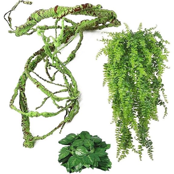 Kathson 3-Pack Reptile Vines Terrarium Decor Plants