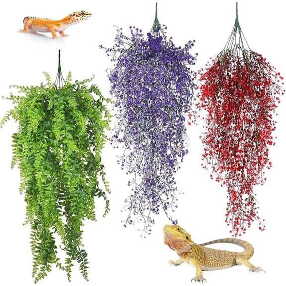 PINVNBY Reptile Plants Terrarium Vines with Suction Cups