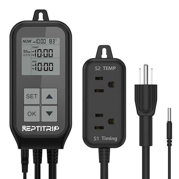 Reptile Thermostat with Day-Night Lighting Timer 1250W