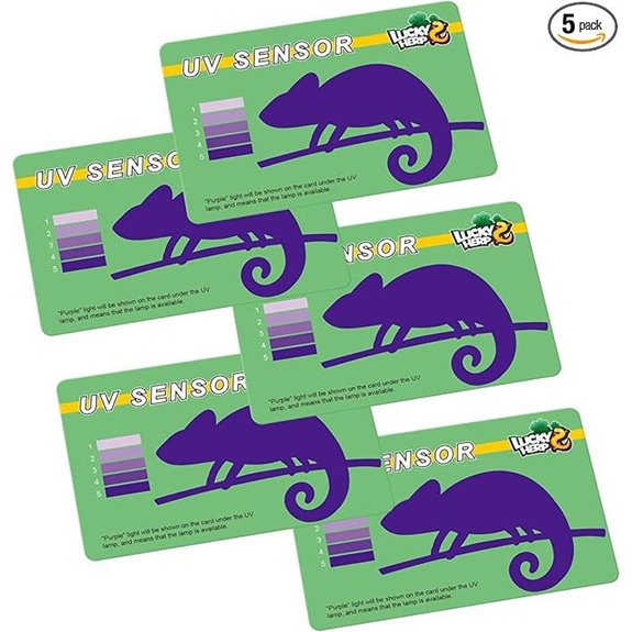 UV Test Cards for Reptile UVB Lamps (Set of 5)