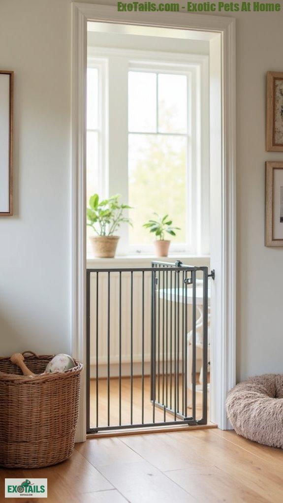 seamless space saving pet gates