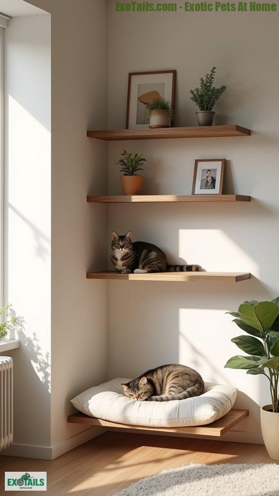 secure cat shelf installation