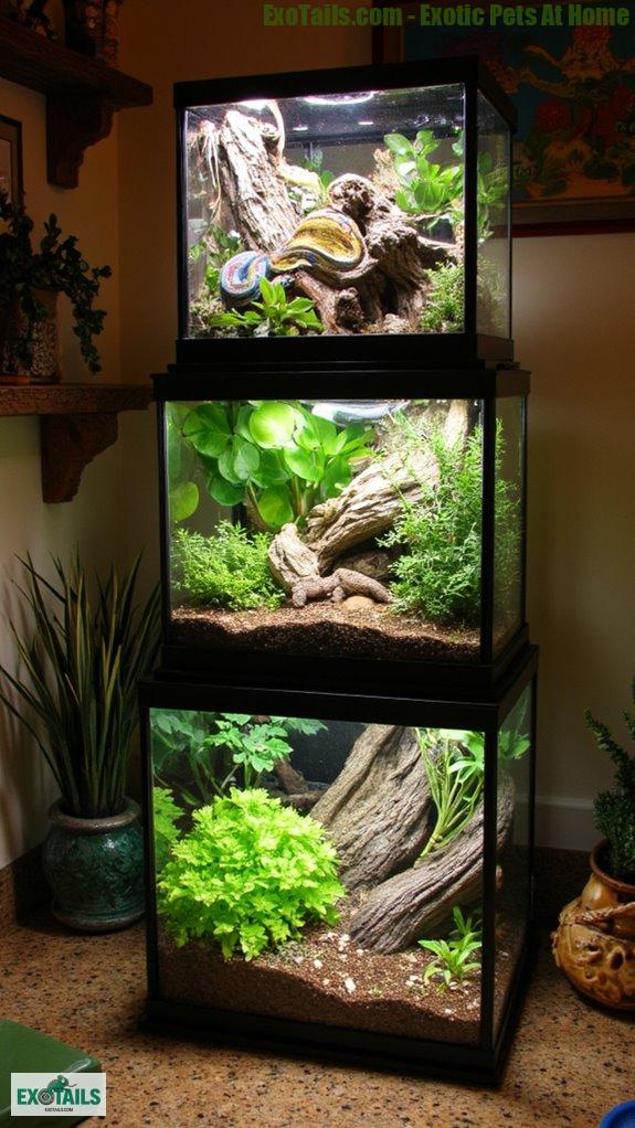 stacking enclosures for space