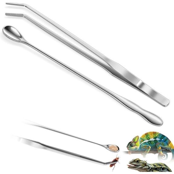 Reptile Feeding Tongs & Tools Stainless Steel