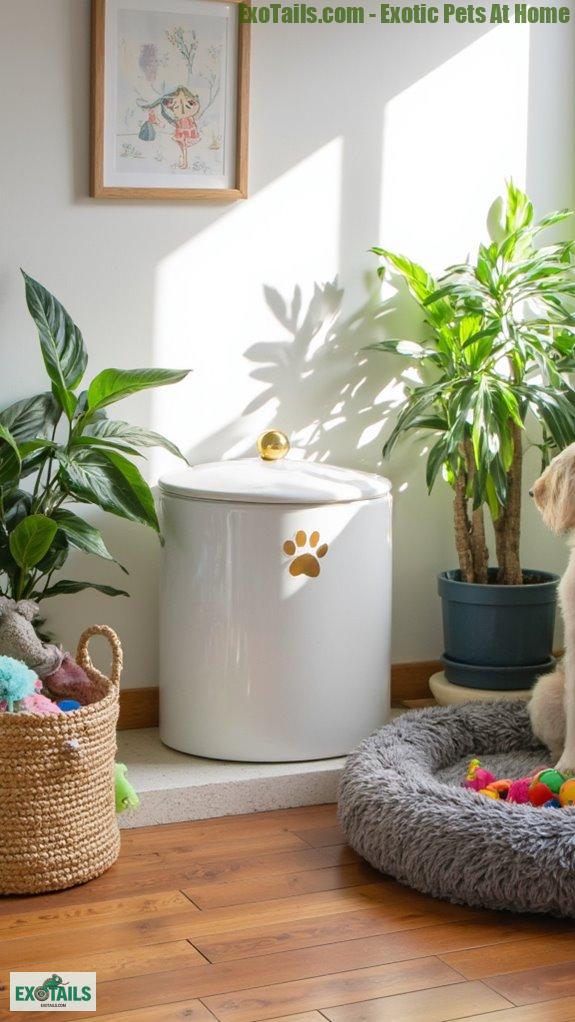 stylish durable pet food storage