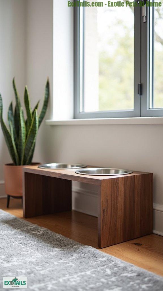 stylish elevated pet feeders