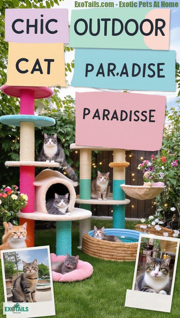 stylish garden for cats