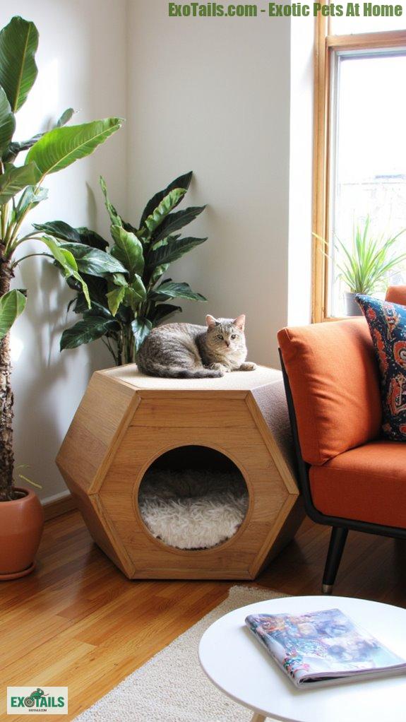 stylish geometric pet house