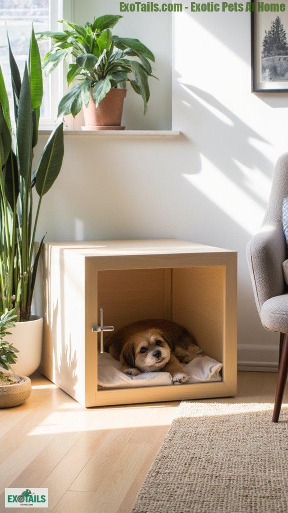 stylish minimalist pet crate