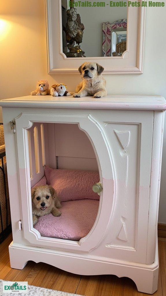 stylish pet crate makeover