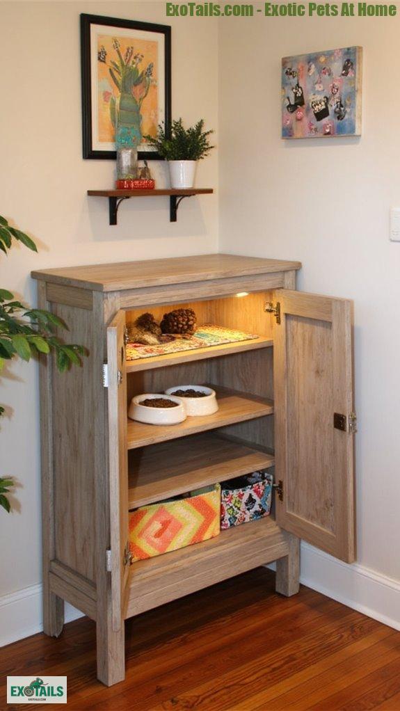 stylish pet feeding area
