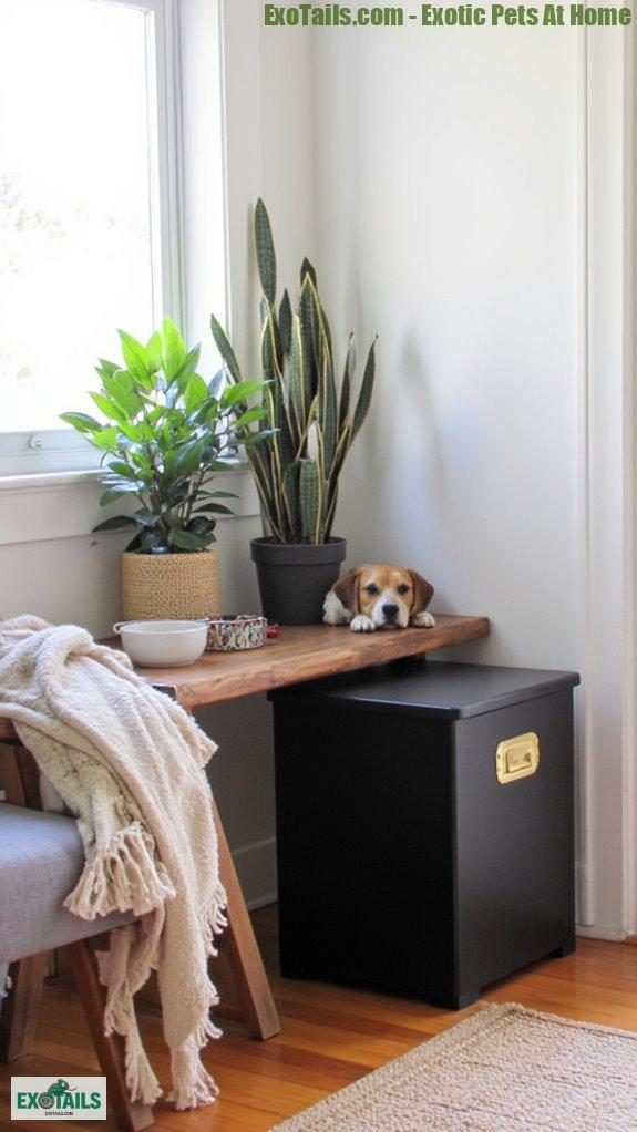 stylish pet food storage