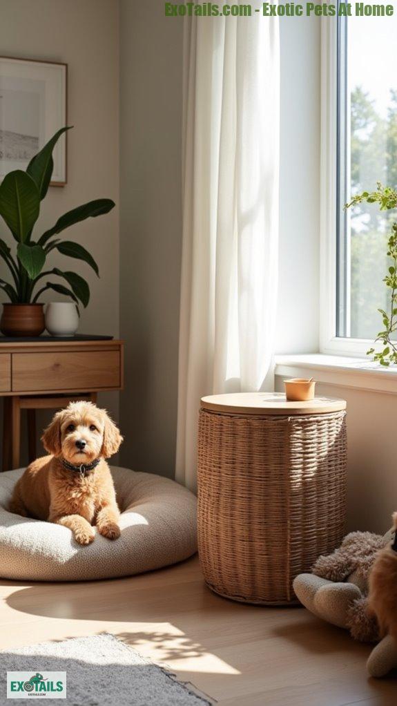 stylish pet food storage