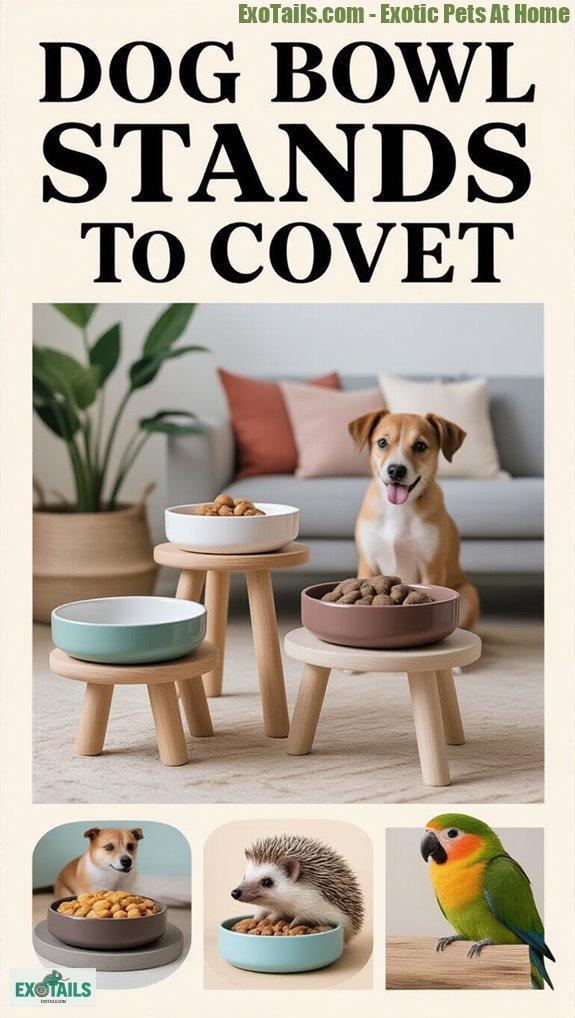 stylish scandinavian dog bowl stands
