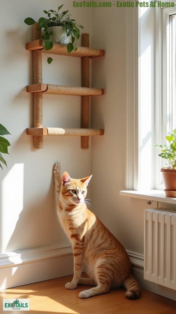 stylish wall mounted scratch posts