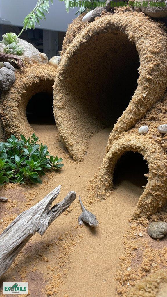 subterranean burrow habitat design