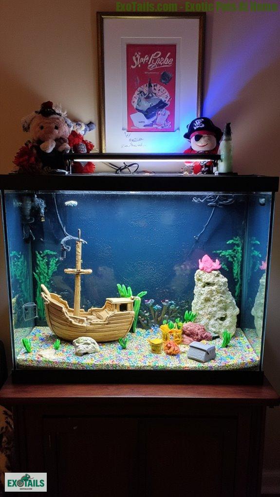 sunken pirate ship aquarium