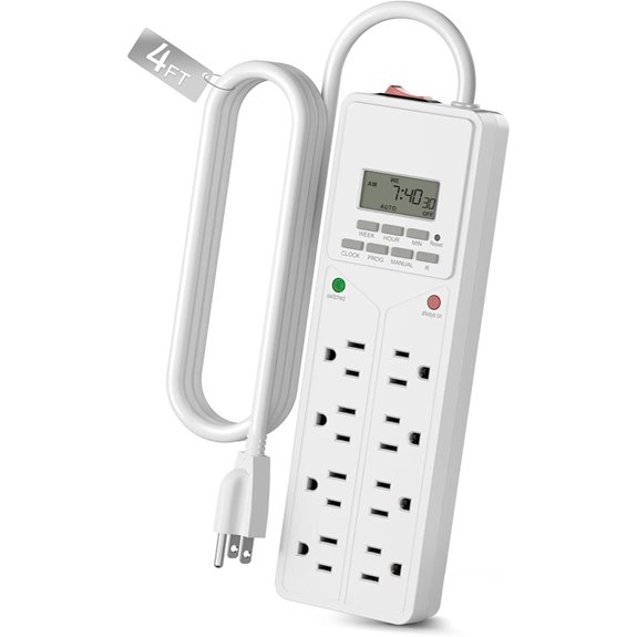 BN-LINK 8-Outlet Surge Protector with Timed Timer