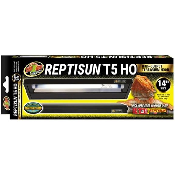 Zoo Med ReptiSun T5 HO Terrarium Hood with 10.0 Bulb 14 L