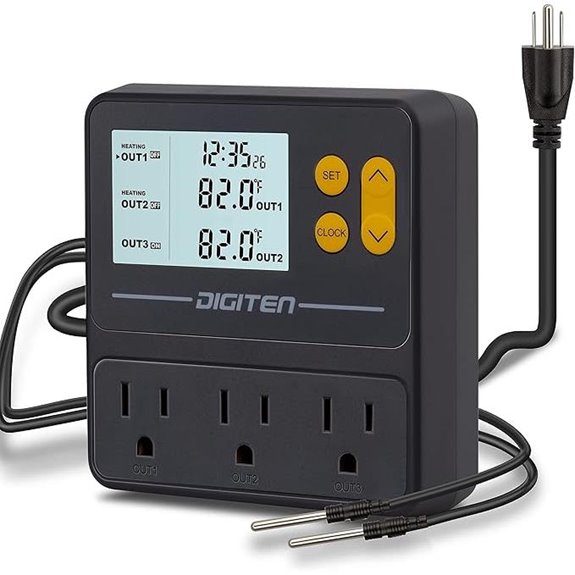 3-Outlet Temperature Timer for Terrarium Equipment