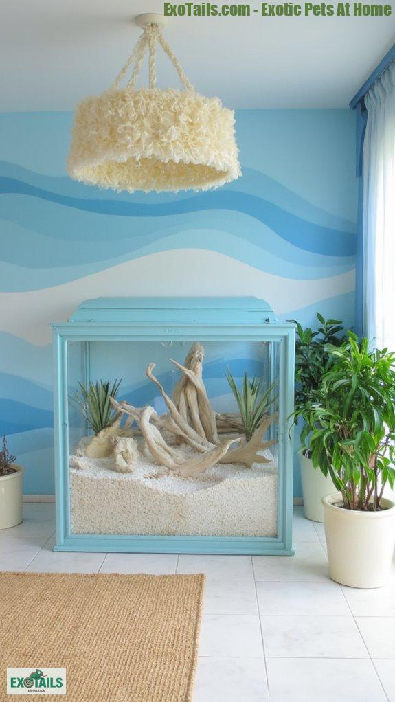 tranquil reptile habitat design