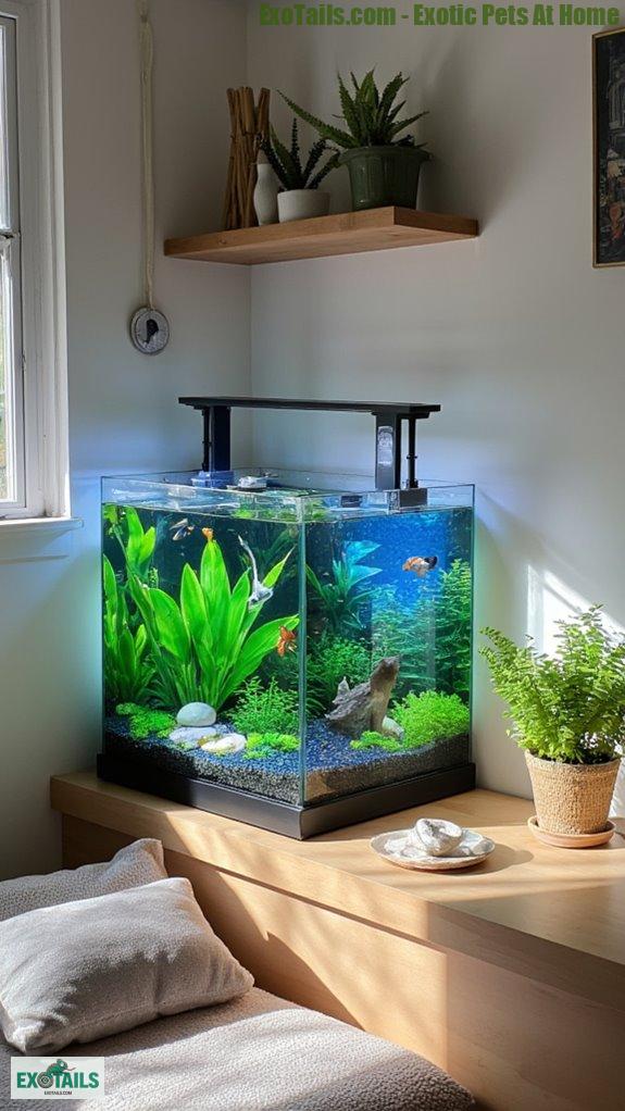 tranquil spaces with aquariums