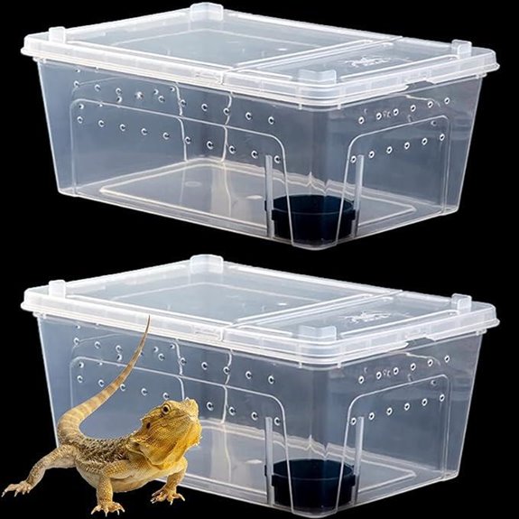 Hamiledyi Reptile Feeding Box — Transparent Habitat Cage