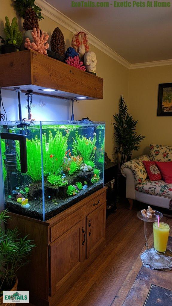 tropical aquarium lush paradise