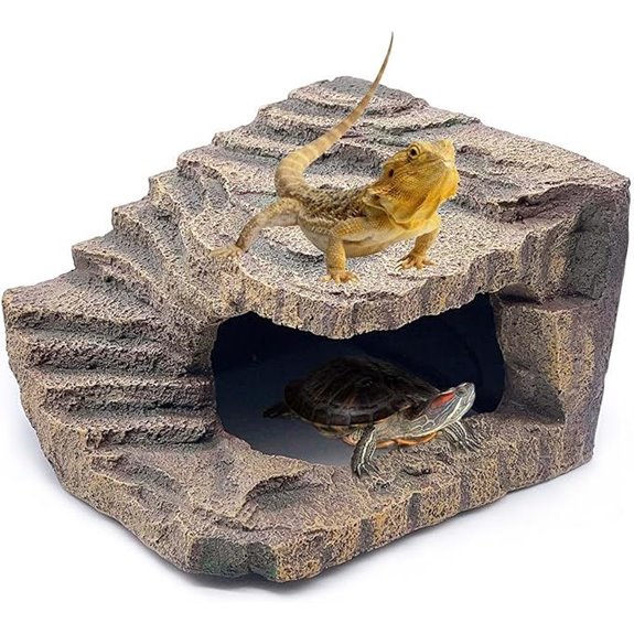 Kathson Large Turtle Basking Platform with Cave Habitat