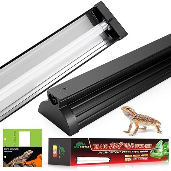 UVB Reptile Light Fixture Kit with Sensor Cards