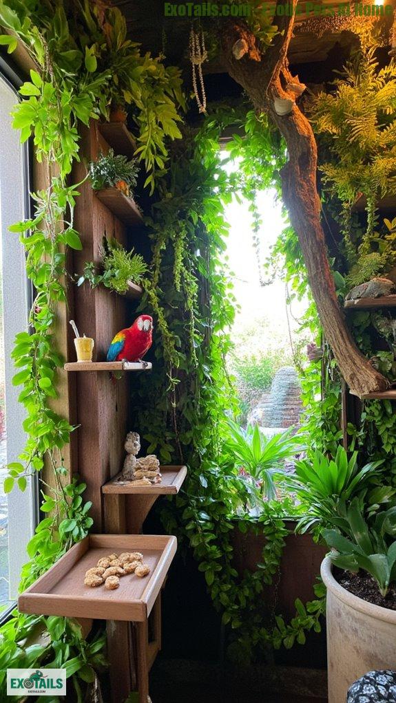 vertical gardens and shelves