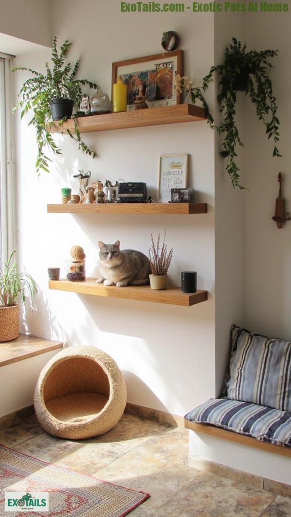 vertical shelving for cats