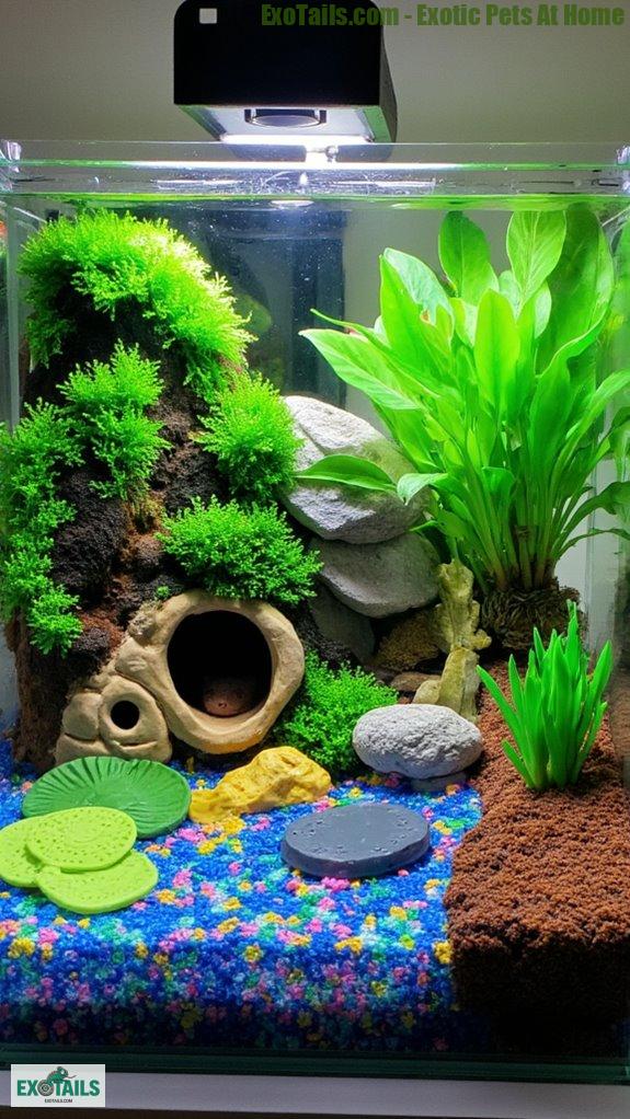vibrant axolotl habitat care